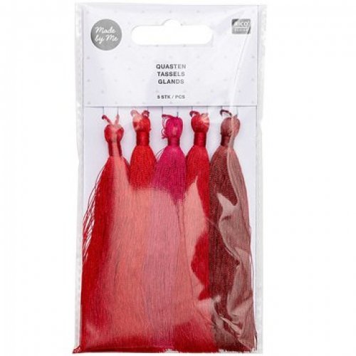 Quaste Fransen - 9cm - rot - Rico Design